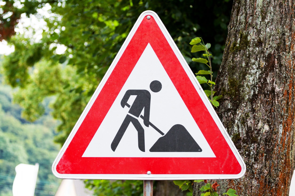 Bauarbeiten auf der Bergstraße